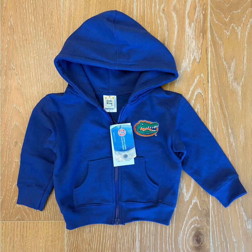 NWT new Florida Gators blue NCAA collegiate hoodie zip up jacket Size 2T